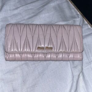 MIU MIU Matelassé Leather long Wallet